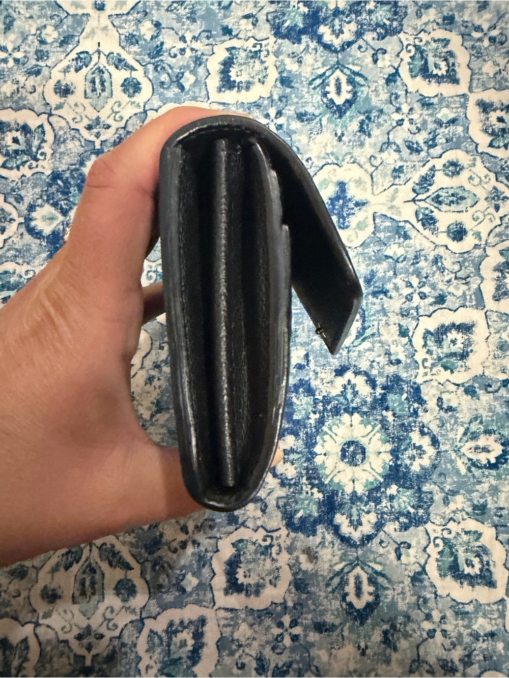 Louis Vuitton Black Monogram Empreinte Envelope Clutch Wallet with Gold Snap - Picture 9 of 14